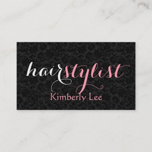 Elegant Simple & Bold Haarstylist Visitekaartje (Voorkant)