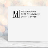 Elegant Simple Bold Monogram Adres 2 Zelfinktende Stempel