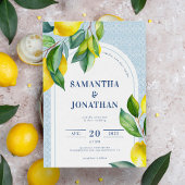Elegant Simple Botanical Mediterranean Wedding Kaart