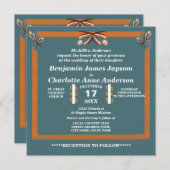 Elegant Simple Bow Stropdas Gepersonaliseerd Wedde Kaart (Voorkant / Achterkant)