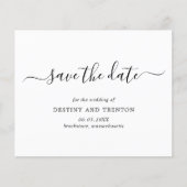 Elegant Simple Budget Wedding Save the Date Flyer (Voorkant)