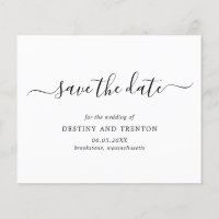 Elegant Simple Budget Wedding Save the Date