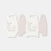 Elegant Simple Bunny Pink Blush Kids Birthday Bedankdoosjes (Uitgevouwen)