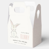 Elegant Simple Bunny Pink Blush Kids Birthday Bedankdoosjes (Geopend)