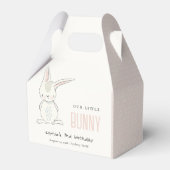 Elegant Simple Bunny Pink Blush Kids Birthday Bedankdoosjes (Voorkant Zijde)