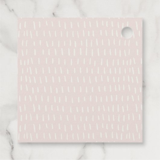 Elegant Simple Bunny Pink Blush Kids Birthday Bedankjes Labels (Achterkant)