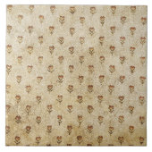 ELEGANT SIMPLE BYZANTINE MOSAIC FLOWERS Antique  Tegeltje (Voorkant)