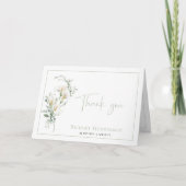 Elegant Simple Calla Lily Eucalyptus Sympathy Bedankkaart (Voorkant)