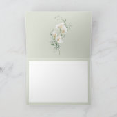 Elegant Simple Calla Lily Eucalyptus Sympathy Bedankkaart (Binnen)