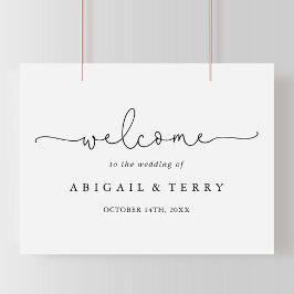 Elegant Simple Calligraphy Weddenschap Welcome Sig Poster