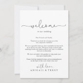 Elegant Simple Calligraphy Weddenschap Welkomstbri (Voorkant)