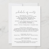 Elegant Simple Calligraphy Weddenschap Welkomstbri (Achterkant)