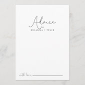 Elegant Simple Calligraphy Wedding Advieskaart (Voorkant)