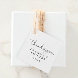 Elegant Simple Calligraphy Wedding Bedankjes Labels