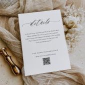 Elegant Simple Calligraphy Wedding Informatiekaartje