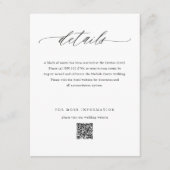 Elegant Simple Calligraphy Wedding Informatiekaartje (Voorkant)