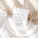 Elegant Simple Calligraphy Wedding Invitation Kaart<br><div class="desc">Deze elegante eenvoudige kalligrafie bruiloft uitnodiging is perfect voor een moderne bruiloft. Het eenvoudige en elegante ontwerp heeft klassieke en fancy scripttypografie in zwart-wit.</div>