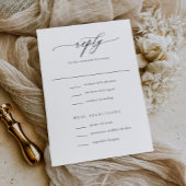 Elegant Simple Calligraphy Wedding RSVP Kaartje