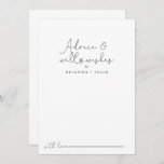 Elegant Simple Calligraphy Wedding Well Wishes Advieskaart<br><div class="desc">Deze elegante simpele kalligrafie bruiloft wenst een goede advieskaart voor een rustige bruiloft. Het eenvoudige en elegante ontwerp kenmerkt klassieke en fancy manuscripttypografie in zwart-wit. Deze kaarten zijn perfect voor een bruiloft, vrijgezellenfeest, baby shower, graduatiedag en nog veel meer. Pas de kaarten aan met de namen van de bruid en...</div>