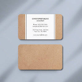 Elegant Simple Cardboard White Consultant Visitekaartje
