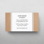 Elegant Simple Cardboard White Consultant Visitekaartje