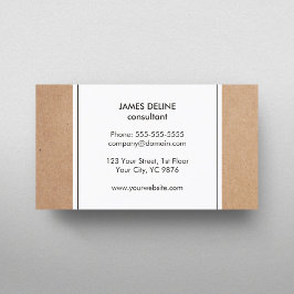 Elegant Simple Cardboard White Consultant Visitekaartje