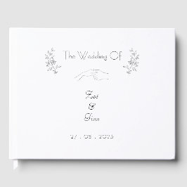 Elegant Simple Chic Black & White Illustrations Gastenboek