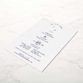 Elegant Simple Chic Initials  Modern Photo Couple Folie Uitnodiging (Gedraaid)