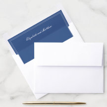 Elegant Simple Classic Blue Wedding