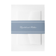 Elegant Simple Classic Faded Blue & White Weddensc