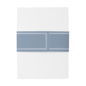 Elegant Simple Classic Faded Blue & White Weddensc Uitnodigingen Wikkel (Achterkant Voorbeeld)