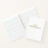 Elegant Simple Classic Gold Monogram Notitieboek (Binnen)