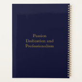 Elegant Simple Classic Gold Monogram per jaar Planner (Achterkant)