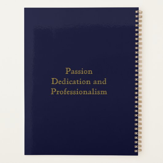 Elegant Simple Classic Gold Monogram per jaar Planner (Achterkant)