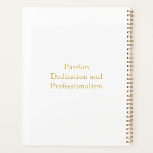 Elegant Simple Classic Gold Monogram per jaar Planner (Achterkant)