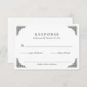 Elegant Simple Classic Wedding RSVP-kaart RSVP Kaartje (Voorkant / Achterkant)