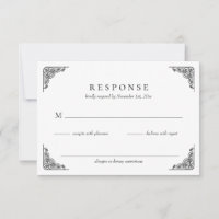 Elegant Simple Classic Wedding RSVP-kaart