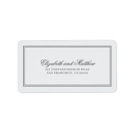 Elegant Simple Classic Weduwingadres Etiket