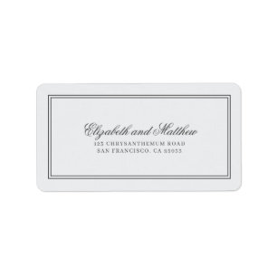 Elegant Simple Classic Weduwingadres Etiket