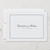 Elegant Simple Classic White Wedding Bedankkaart (Achterkant)