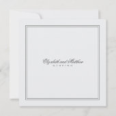 Elegant Simple Classic White Wedding Kaart (Achterkant)