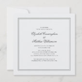 Elegant Simple Classic White Wedding Kaart (Voorkant)