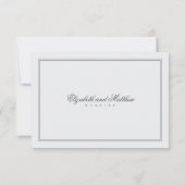 Elegant Simple Classic White Wedding RSVP Kaartje (Achterkant)