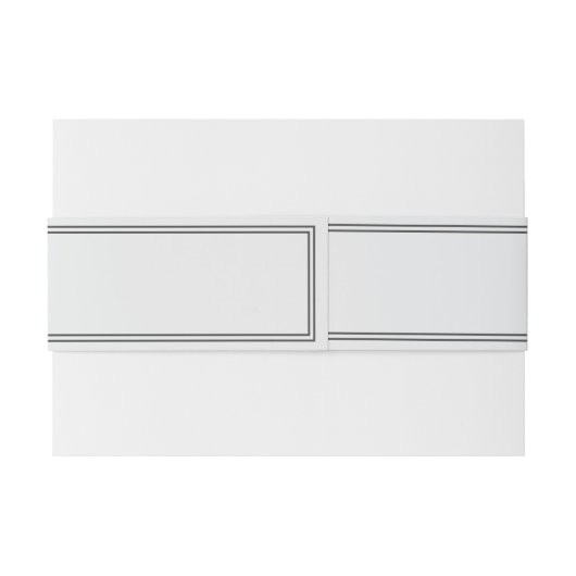 Elegant Simple Classic White Wedding Uitnodigingen Wikkel (Achterkant Voorbeeld)