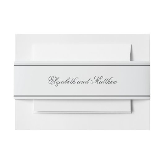 Elegant Simple Classic White Wedding Uitnodigingen Wikkel (Voorkant Voorbeeld)
