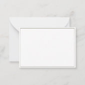 Elegant Simple Classy Gold Lijst Wedding Couple Notitiekaartje (Achterkant)