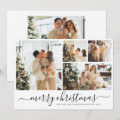 Elegant Simple Collage Kerstfeestdag Kaart (Voorkant / Achterkant)