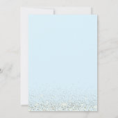 Elegant Simple Confetti Light Blue Sweet 16 Kaart (Achterkant)