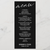 Elegant Simple Contemmodern Typografie Black Menu (Voorkant)