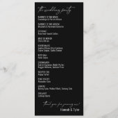 Elegant Simple Contemmodern Typografie Black Programmakaart (Achterkant)